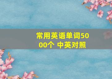 常用英语单词5000个 中英对照